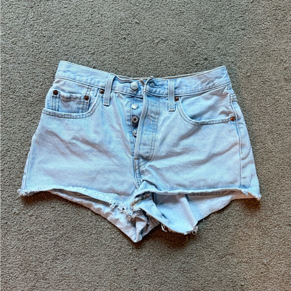 Stylish Light Blue Denim Jean Shorts